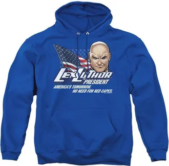 Gildan Superman Lex For President Adult Pull Over Hoodie / Hooded Sweatshirt