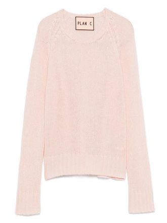 Plan C crew-neck sweater - women - Cashmere - 44 - Pink