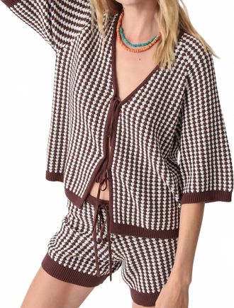 Electric & Rose Suzie Short With Adjustable Drawcord In Cocoa / Ivory