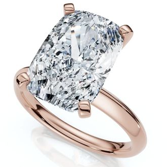 Pompeii3 Certified 5Ct Elongated Cushion Diamond Engagement Ring Lab Grown