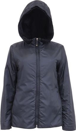 Max Mara The Cube Zipped Padded Jacket in Navy Blue Polyester