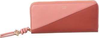 Fendi Fendi Ff Diamonds Zipper Around Large Leather Wallet