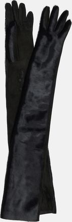 Alaia Ala&iuml;a Guanti in cavallino e suede