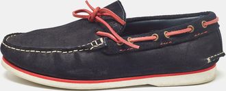Carolina Herrera Black Suede Slip On Loafers