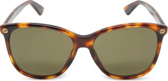Gucci 2020s tortoiseshell-pattern sunglasses - Brown