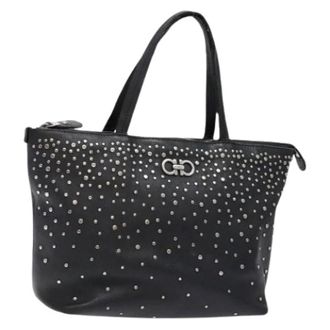 Ferragamo Tweedehands leren handtassen - Dames - Vintage Handtas - Zwart - ONE Size - Leer - Vintage