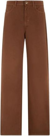 Max Mara Mstfatuo Broek - Dames - Straight fit broeken - Bruin - 2XS - Katoen - Broeken
