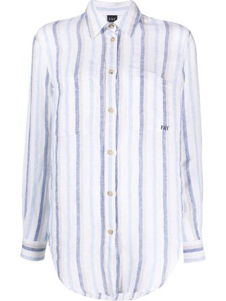 Fay Gestreepte blouse - Wit