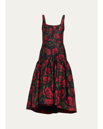 Alice & Olivia Diana Structured Midi Dress