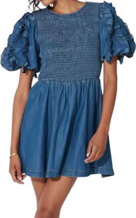 Cleobella Mya Mini Dress In Classic Blue