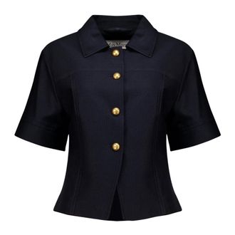 Max Mara Dames, Jassen, Blauw, Maat: S Katoen