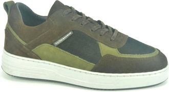 Cycleur de Luxe Stijlvolle Sneaker in Bruin en Khaki - Heren - Sneakers - Bruin - 42 EU - Schoenen