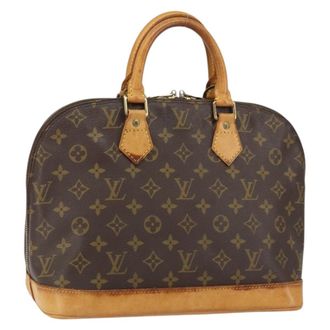 Louis Vuitton Alma Handbag Monogram Canvas Brown Canvas Handbag (Pre-Owned)