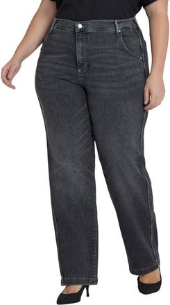NYDJ Plus Brooke Vintage Noir Straight Leg Jean