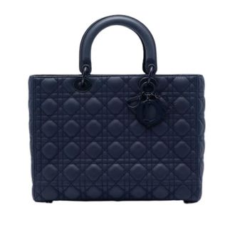 Dior Pre-owned Lady Dior - Dames - Pre-owned - Blauw - Maat: ONE Size Leer