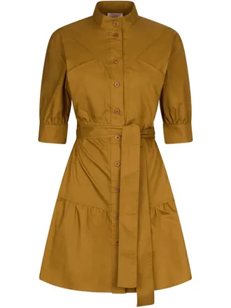 Liu Jo Poplin shirt dress - women - Cotton - 38 - Brown