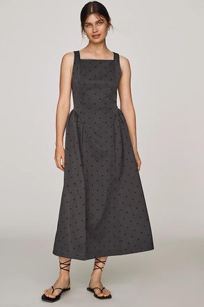 endless rose Basque-Waist Midi Dress