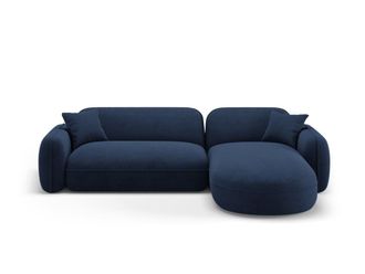 CXL by Christian Lacroix Sof&aacute; esquinero modular derecho 4 plazas de terciopelo azul oscuro