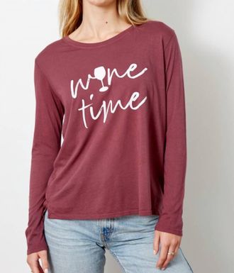 Good Hyouman Long Sleeve Tee In Wine Time