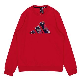 adidas CNY Graphic Logo Prints Sweatshirt Red GP1838