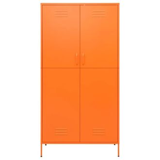 Berkfield Home Wardrobe Orange 90x50x180 cm Steel | Size: 90 x 50 x 180 cm