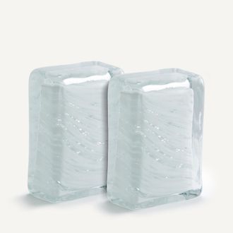 AM.PM Set van 2 glazen boekensteunen, Diafani