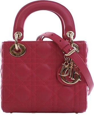 Dior Pre-owned Dior Mini Lambskin Cannage Lady Dior Ladies 18-MA-0156