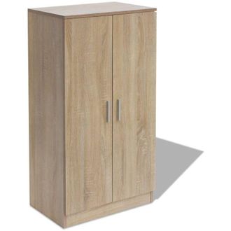 vidaXL Shoe Cabinet 7 Shelves Oak vidaXL