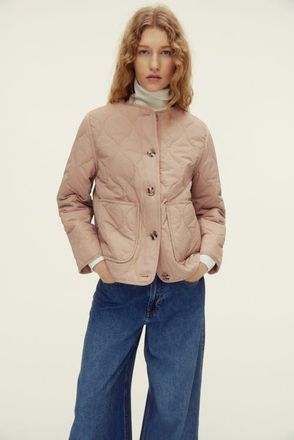 H&M Quilted Jacket in Beige at Nordstrom, Size Xx-Large