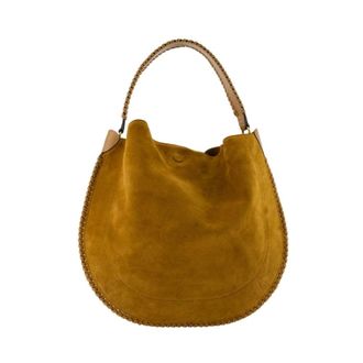 Isabel Marant Bruine leren zachte portemonnee met bovenhandvat - Dames - Handtassen - Bruin - ONE Size - Leer - Tassen