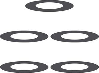 vidaXL Vidaxl - Anillos Planos Para &Aacute;rboles 5 Pcs Negro &Oslash;40 / 70 Cm Acero