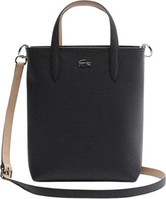 Lacoste Anna Vertical Reversible Tote - Dames - Shoppers - Zwart - ONE Size - Tassen