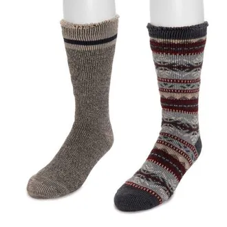 Muk Luks Heat Retainer Socks 2 Pair Pack in Blue/radicchio at Nordstrom