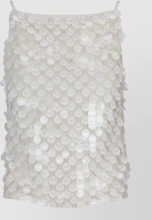 Parosh sleeveless sequin top adjustable straps