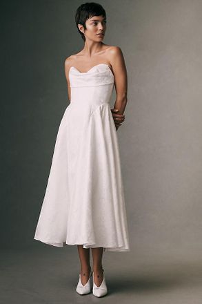 Jenny Yoo Exclusive: Jenny Yoo x Anthropologie Weddings Romina Strapless Jacquard Wedding Gown