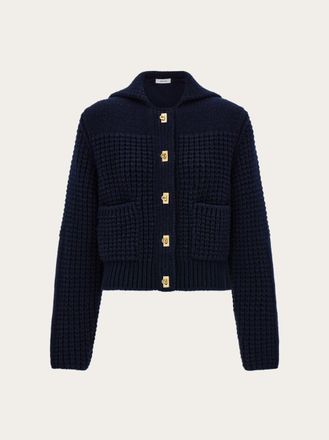 Ferragamo Donna Cardigan fibbie Gancini Blu