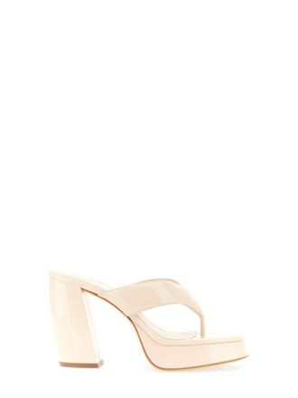 Gia Borghini White Slip On Heels