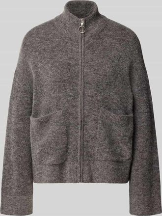 Selected Regular Fit Strickjacke aus Woll-Mix Modell SIA in Dunkelgrau, Gr&ouml;&szlig;e XL