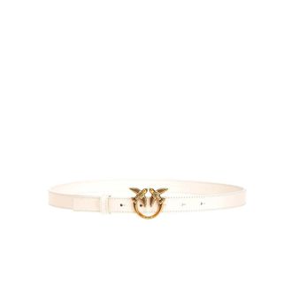 Pinko Cintura Love Berry H2 Low in Vitello Seta - - Accessories - Donna - Bianco - S