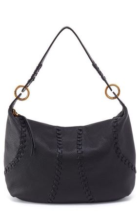Hobo Opal Leather Shoulder Bag in Black at Nordstrom