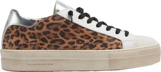 P448 Leopard/Zilver Sneaker - Dames - Sneakers - Veelkleurig - 37 EU - Katoen - Schoenen