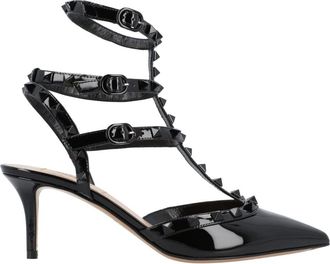 Valentino Schoenen, Dames, Zwart, 39 EU, Leer, Pointed Slingback Pump