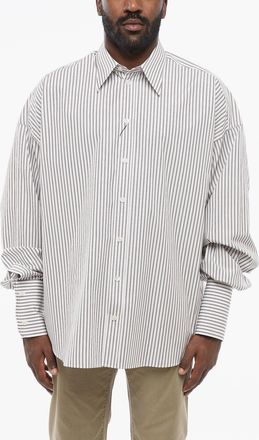Dolce & Gabbana Camicia in Popeline di Cotone con Motivo Hairline Dolce & Gabbana