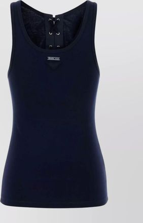 Prada lace-up detail tank top