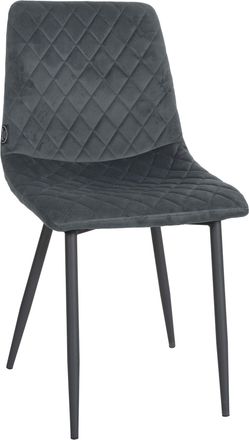 Clp Silla De Comedor Telde De Terciopelo Gris Oscuro