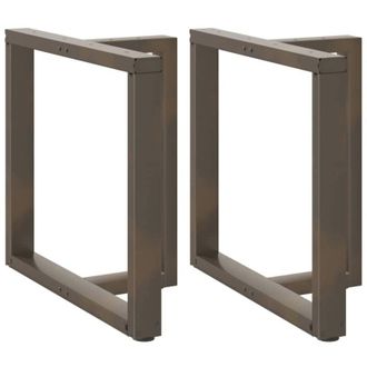 vidaXL Patas Para Mesa De Comedor En Forma De T (2 Unidades), Color Negro, 80 X 35 X (72-73) Cm, Acero Vidaxl