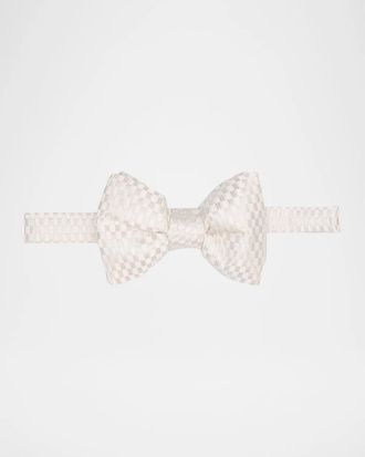 Tom Ford Men & apos;s Woven Check Silk Bow Tie