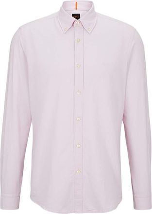 HUGO BOSS Mens Men Oxford Shirt - Rose Cotton - Size Small