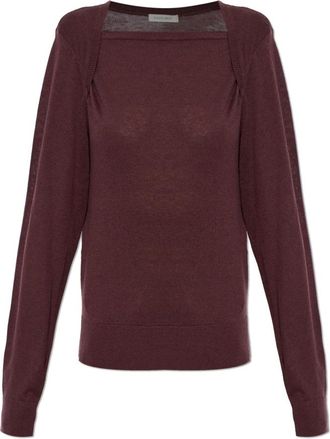 By Malene Birger Gwen Sweater - Dames - Ronde hals truien - Rood - M - Wol - Truien & Vesten