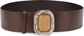 Alberta Ferretti Leather Belt - female - Alberta Ferretti - Belts - Brown - L - Accessories